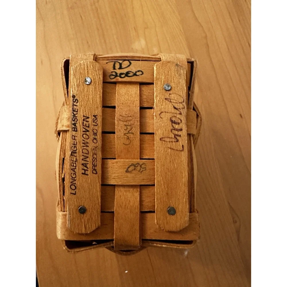 Longaberger Oregano Booking Basket With Plastic Liner 2000
